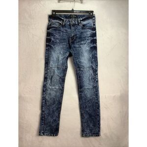 Wicked Men's jeans size 30 x 30 blue acid wash with reinforced knee Stretch